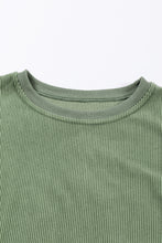 Load image into Gallery viewer, Womens Sweatshirt | Green Ribbed Oversized
