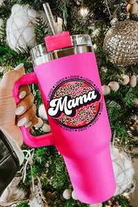 Rose Mama Leopard Print Stainless Steel Insulate Cup with Handle 40oz | Accessories/Tumblers