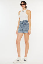 Load image into Gallery viewer, Blue Jean Shorts | Kancan Ultra High Rise Paperbag Blue Denim Shorts | Blue Jeans
