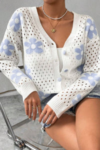 Flower Long Sleeve Cardigan