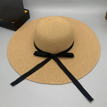 Load image into Gallery viewer, Paper Braided Wide Brim Hat
