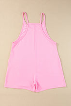 Load image into Gallery viewer, Pink Sleeveless Pocketed V Neck Jersey Romper | Bottoms/Jumpsuits &amp; Rompers
