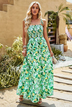 Load image into Gallery viewer, Maxi Dress | Printed Tie-Shoulder Smocked
