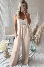 Load image into Gallery viewer, Wide Leg Overalls | Wide Strap Ruched Knot Back Overalls
