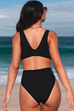 Load image into Gallery viewer, Black Slimmer Cutout One Piece Swimsuit | Swimwear/One Piece Swimsuit
