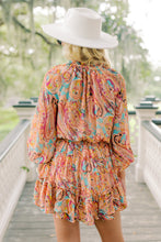 Load image into Gallery viewer, Multicolour Paisley Print Frilled Mini Dress | Dresses/Mini Dresses
