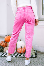 Load image into Gallery viewer, Rose Mid-Waist Pocketed Button Casual Jeans | Bottoms/Jeans
