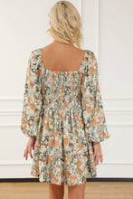 Load image into Gallery viewer, Floral Print Smocked Back Puff Sleeve Mini Dress | Dresses/Floral Dresses
