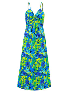 Womens Cami Dress | Twisted Printed V-Neck Cami Dress | maxi dress