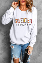 Load image into Gallery viewer, Sweatshirt | White Sweater Weather Vibrant Monogram
