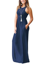 Load image into Gallery viewer, Maxi Dress | Full Size Grecian Neck Dress with Pockets
