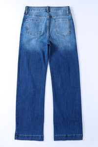 Blue High Rise Wide Leg Jeans | Bottoms/Jeans