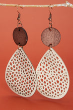 Load image into Gallery viewer, Drop Hook Earrings | Apricot Color-Block Cut-Out
