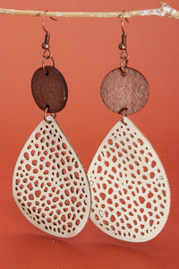 Drop Hook Earrings | Apricot Color-Block Cut-Out