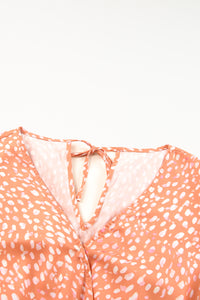 Orange Animal Spotted Print Romper | Bottoms/Jumpsuits & Rompers