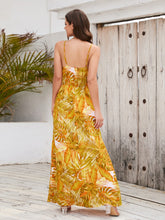 Load image into Gallery viewer, Maxi Dress | Printed Surplice Spaghetti Strap Dress
