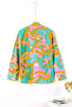 Load image into Gallery viewer, Multicolour Abstract Print V Neck Blouse | Tops/Blouses &amp; Shirts
