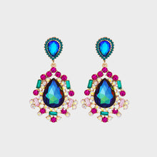 Load image into Gallery viewer, Teardrop Rhinestone Dangle Earrings
