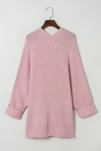 Load image into Gallery viewer, Pink Oversized Fold Over Sleeve Sweater Cardigan | Tops/Sweaters &amp; Cardigans
