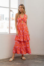 Load image into Gallery viewer, Maxi Sleeveless Dress | Full Size Floral Ruffled Dress
