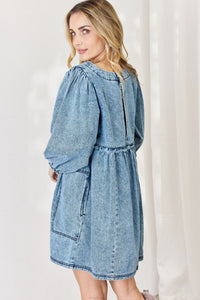 Denim Babydoll Dress | Oversized Mini Dress