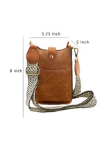 Load image into Gallery viewer, Coffee Geometric Strap PU Leather Crossbody Bag | Shoes &amp; Bags/Crossbody Bags
