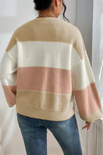 Load image into Gallery viewer, Color Block Lantern Sleeve Sweater
