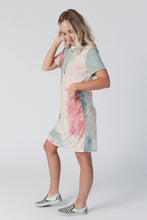 Load image into Gallery viewer, Multicolor Tie Dye Oversized Slit Tee Dress | Dresses/T Shirt Dresses
