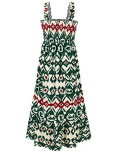 Load image into Gallery viewer, Womens Dress | Smocked Printed Square Neck Sleeveless Dress | Dress
