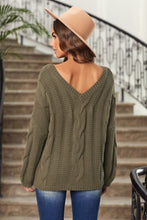 Load image into Gallery viewer, Cable Knit V-Neck Sweater
