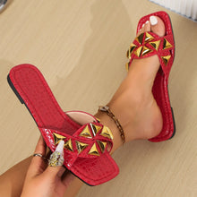 Load image into Gallery viewer, Geometric Open Toe Flat Sandals | sandals
