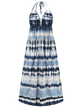 Load image into Gallery viewer, Womens Tie-Dye Dress | Tie-Dye Halter Neck Sleeveless Dress | Dresses/Maxi Dresses
