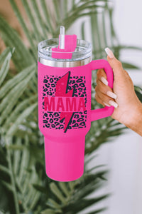 Rose Mama Lightning Leopard Print Straw Stainless Steel Insulate Cup 40oz | Accessories/Tumblers