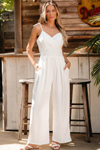 Load image into Gallery viewer, Wide Leg Jumpsuit | Spaghetti Straps Pleated High Waist
