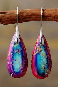 Teardrop Natural Stone Dangle Earrings