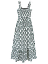 Load image into Gallery viewer, Womens Dress | Smocked Printed Square Neck Sleeveless Dress
