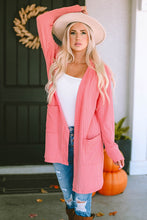 Load image into Gallery viewer, Pink Open Front Pocketed Knit Cardigan | Tops/Sweaters &amp; Cardigans
