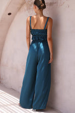 Load image into Gallery viewer, Wide Leg Pants Set | Ruffled Sleeveless Top and Pants
