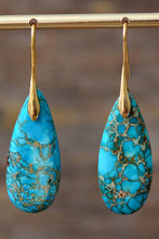 Load image into Gallery viewer, Teardrop Natural Stone Dangle Earrings
