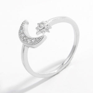 Fine Jewelry | 925 Sterling Silver Moon Open Ring