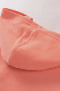 Orange Batwing Sleeve Pocketed Henley Hoodie | Tops/Sweatshirts & Hoodies