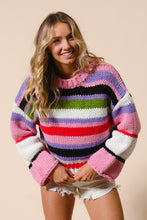 Load image into Gallery viewer, Multi Color Cropped Sweater
