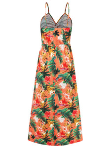 Womens Cami Dress | Twisted Printed V-Neck Cami Dress | maxi dress