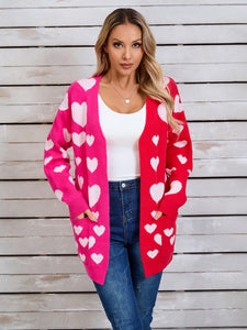 Angel Wing Hearts Long Sleeve Cardigan