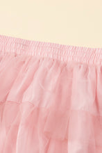 Load image into Gallery viewer, Maxi Skirt | Pink Gradient Ruffle Tiered Mesh
