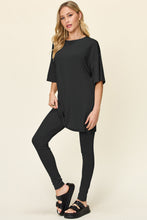 Load image into Gallery viewer, Dropped Shoulder T-Shirt and Leggings Set
