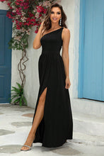 Load image into Gallery viewer, Formal Gown | One-Shoulder Split Maxi Dress
