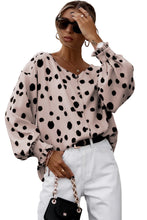 Load image into Gallery viewer, Pink Button Frill Cuffs Oversize Puff Sleeve Blouse | Tops/Blouses &amp; Shirts
