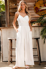 Load image into Gallery viewer, Wide Leg Jumpsuit | Spaghetti Straps Pleated High Waist
