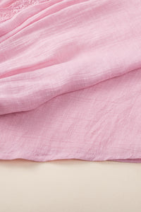 Pink Maxi Kimono | Light Pink Lace Open Front Kimono